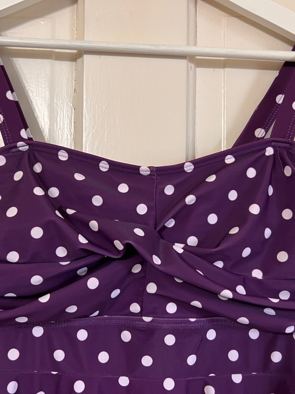 BloomChic Polka Dot Purple 2-Piece Swim Dress size 14-16 - Picture 3 of 14